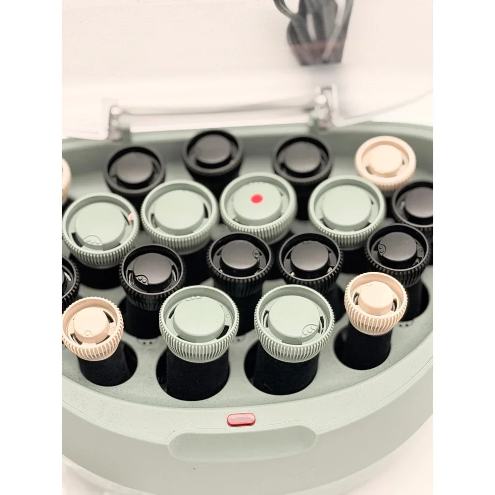 Remington Ionic Ceramic Hot Roller Set Sage Green 20 Rollers with Pins H9100
